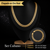 Set Cadena + Pulsera Bañada en Oro 14K Deus®